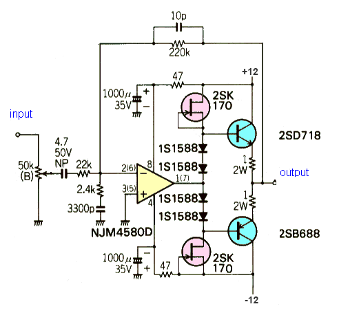 D718 b688 усилитель схема